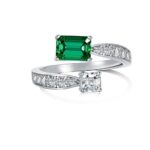 925 sterling silver cubic zirconia geometric luxury band ring