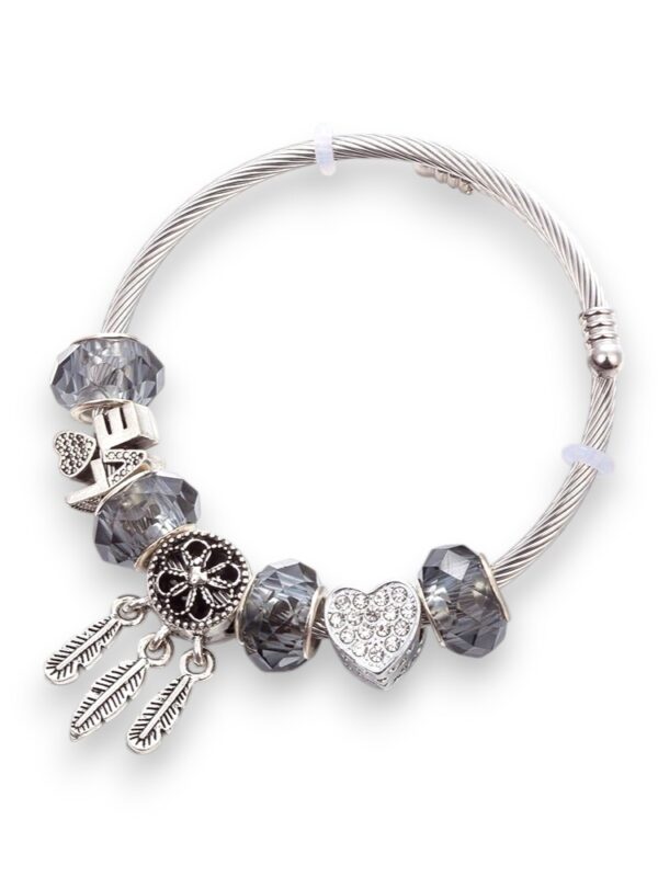 Copper alloy crystal enamel irregular luxury charm bracelet