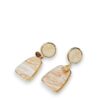 Zinc alloy resin acrylic irregular trend drop earring