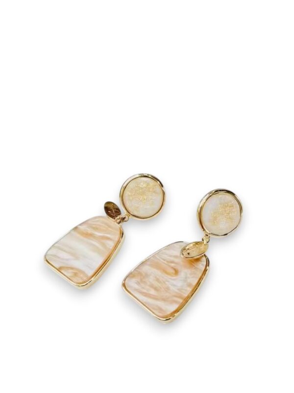 Zinc alloy resin acrylic irregular trend drop earring