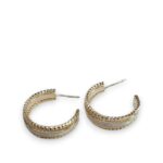 Brass shell cone trend hoop earring