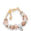 Copper alloy crystal enamel irregular luxury charm bracelet