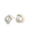 Zinc alloy shell flower trend stud earring