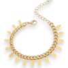 Titanium 316l stainless steel tassel vintage bracelet with e-coated waterproof