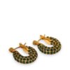 Stainless steel rhinestone geometric vintage stud earring