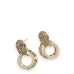 Zinc alloy irregular trend earring