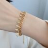 Titanium 316l stainless steel tassel vintage bracelet with e-coated waterproof - Image 2