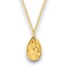 Titanium 316l stainless steel irregular vintage water drop shaped necklace with e-coated waterproof