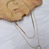 Stainless steel round trend multi strand necklace - Image 2