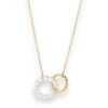 Stainless steel imitation pearl round dainty necklace