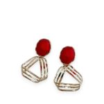 Zinc alloy imitation pearl irregular trend drop earring