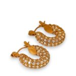 Stainless steel rhinestone geometric vintage stud earring