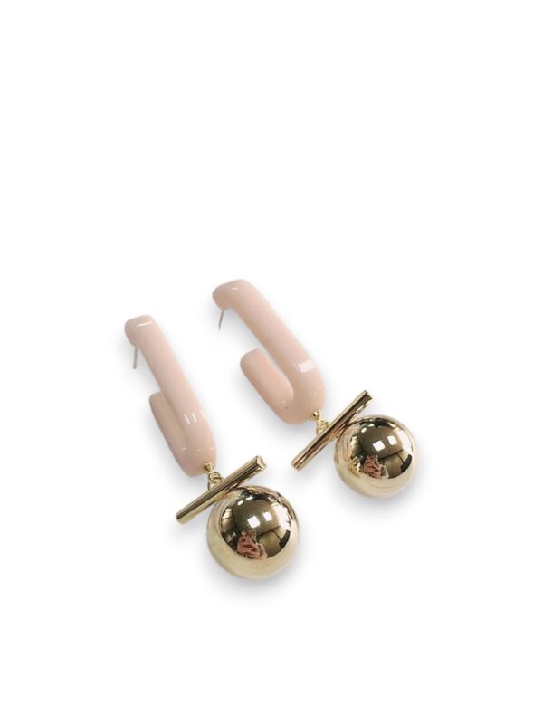 Brass resin irregular trend drop earring