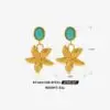 Stainless steel star ring and earring set - Image 2