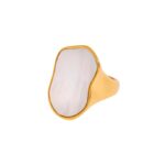 Stainless Steel Shell Geometric Minimalist Band Ring