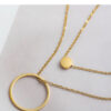 Simple circle double necklace - Image 2