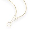 Simple circle double necklace
