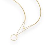 Simple circle double necklace