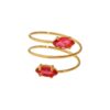 Titanium steel cubic zirconia minimalist stackable ring