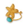 Stainless steel star ring and earring set